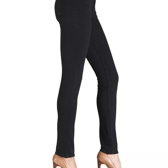 🔥 Paige | Black Cotton Stretch Skyline Skinny Jeans 26 - Picture 3 of 7